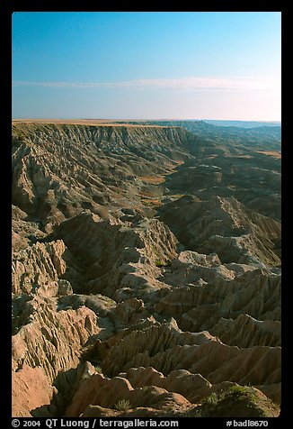Looking east towards the The Stronghold table, South unit, morning. Badlands National Park, South Dakota, USA.