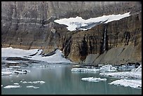 Salamander Glacier, Salamander Falls , and Upper Grinnell Lake. Glacier National Park ( color)