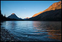 Two Medicine Lake at sunrise. Glacier National Park ( color)