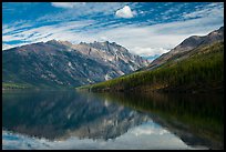 Mountains reflected in Kintla Lake. Glacier National Park ( color)