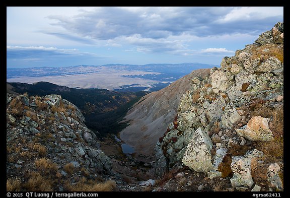 Ridge and Medano Lakes from Mount Herard. Great Sand Dunes National Park and Preserve (color)