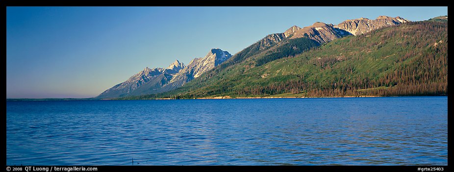Lake and mountain range. Grand Teton National Park (color)