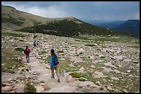Longs Peak trail. Rocky Mountain National Park, Colorado, USA. (color)
