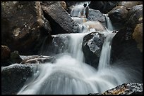 Close-up of water and boulders, Calypso Cascades. Rocky Mountain National Park ( color)