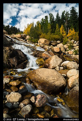Alluvial Fan cascades. Rocky Mountain National Park (color)