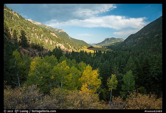 Old Fall River valley in autumn. Rocky Mountain National Park, Colorado, USA.
