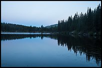 Bear Lake at dusk. Rocky Mountain National Park, Colorado, USA.