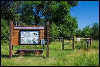 Entrance to Elkhorn Ranch Unit. Theodore Roosevelt National Park, North Dakota, USA. (color)