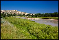 Little Missouri River next to Elkhorn Ranch Unit. Theodore Roosevelt National Park, North Dakota, USA. (color)