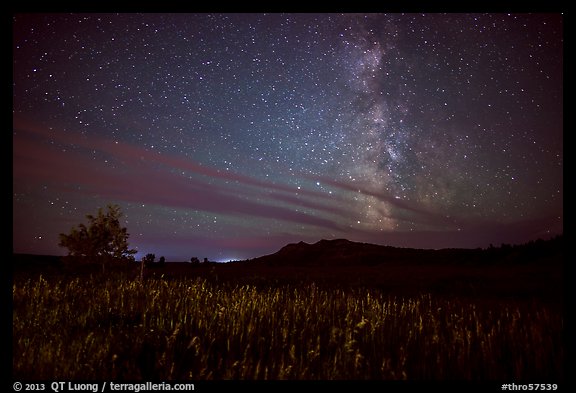 Milky Way, Elkhorn Ranch Unit. Theodore Roosevelt National Park, North Dakota, USA.