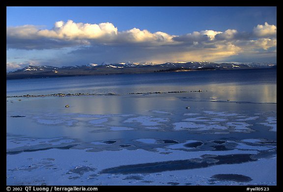 Ice on Yellowstone lake. Yellowstone National Park (color)