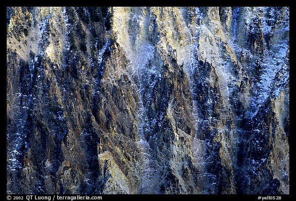 Buttresses and ridges, Grand Canyon of Yellowstone. Yellowstone National Park, Wyoming, USA.
