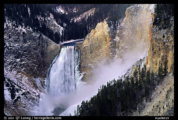 Falls of the Yellowstone river. Yellowstone National Park
