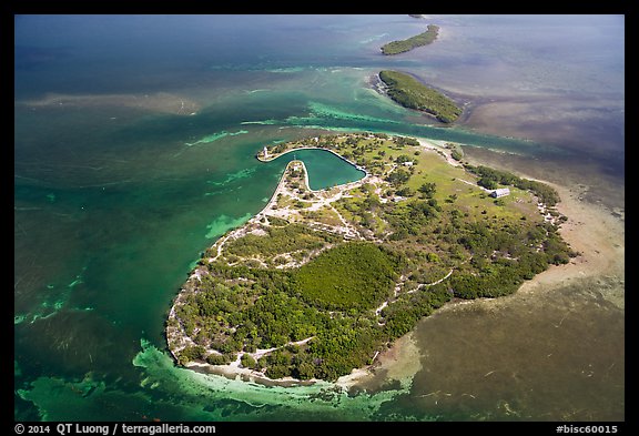 Aerial view of Boca Chita Key and Ragged Keys. Biscayne National Park (color)
