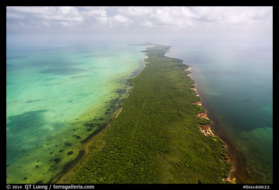 Aerial view of Elliott Key. Biscayne National Park (color)