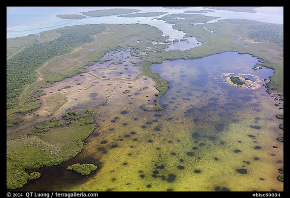Aerial view of Jones Lagoon. Biscayne National Park (color)