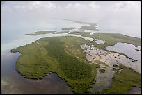 Aerial view of whole chain of keys. Biscayne National Park ( color)