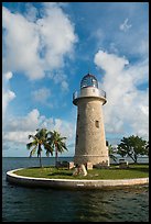 Lighthouse and cannon, Boca Chita Key. Biscayne National Park, Florida, USA.