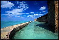 [open edition]   Fort Jefferson moat and seawall. Dry Tortugas  National Park, Florida, USA.