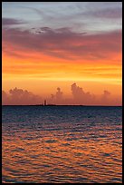 Colorful sunset over Loggerhead Key. Dry Tortugas National Park, Florida, USA.
