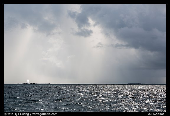 Loggerhead and Garden Key under approaching tropical storm. Dry Tortugas National Park, Florida, USA.