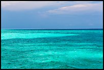 Turquoise waters over shallow sand bars, Loggerhead Key. Dry Tortugas National Park, Florida, USA. (color)
