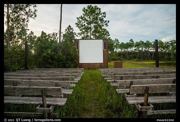 Amphitheater, Long Pine Key Campground. Everglades National Park (color)