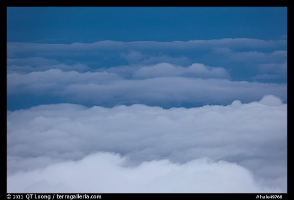 Clouds from above. Haleakala National Park, Hawaii, USA.