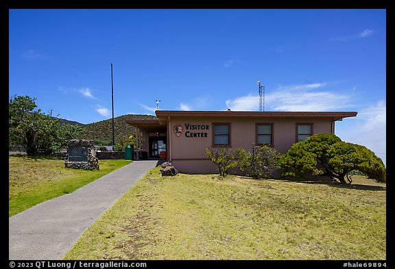 Park Headquarters Visitor Center. Haleakala National Park (color)
