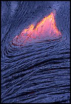 Close-up of molten lava flow. Hawaii Volcanoes National Park (color)