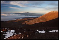 Mauna Loa from Mauna Kea summit. Hawaii Volcanoes National Park, Hawaii, USA. (color)