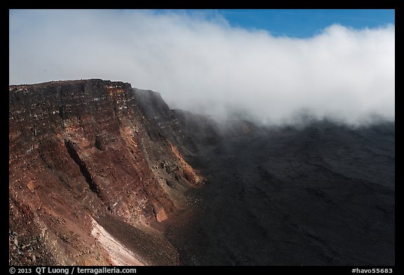 Approaching clouds from Mauna Loa summit. Hawaii Volcanoes National Park (color)
