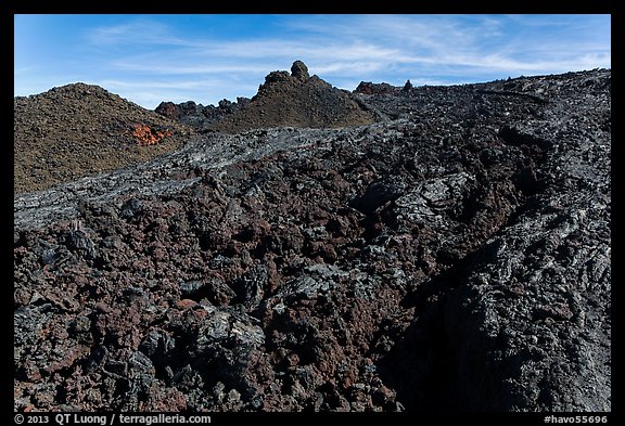 Field of aa lava, Mauna Loa. Hawaii Volcanoes National Park, Hawaii, USA.