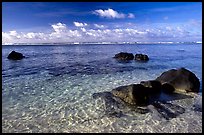 Boulders and Reef, Ofu Island. National Park of American Samoa