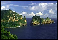 Pola Island and Vaiava Strait, early morning, Tutuila Island. National Park of American Samoa