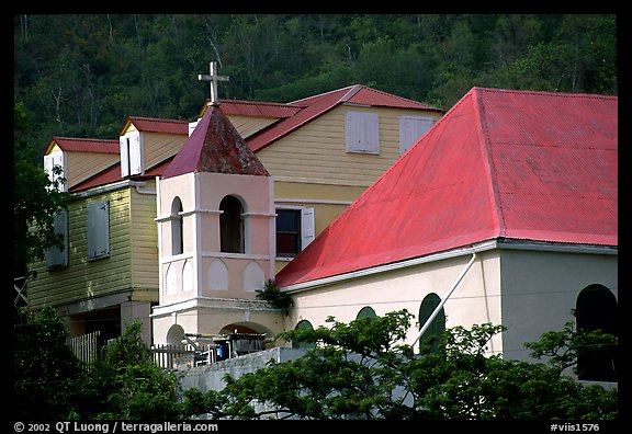 Moravian church. Virgin Islands National Park, US Virgin Islands.
