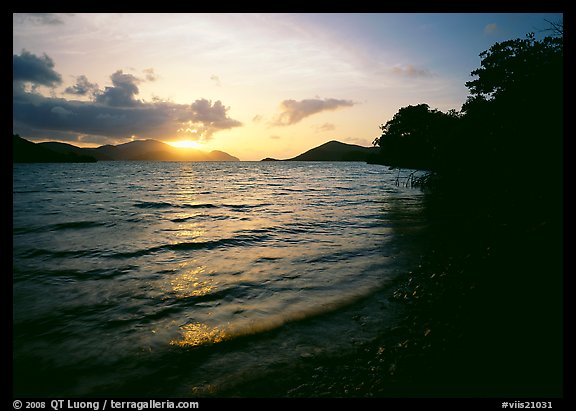 Sunrise, Leinster bay. Virgin Islands National Park, US Virgin Islands.