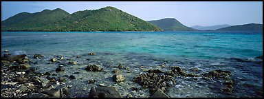 Tropical seascape. Virgin Islands National Park (Panoramic color)
