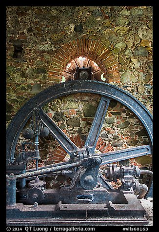 Part of steam engine, Reef Bay sugar factory. Virgin Islands National Park (color)