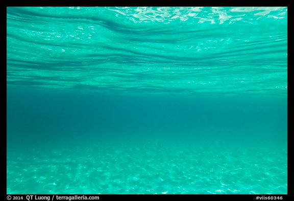 Underwater picture of sand and water. Virgin Islands National Park (color)