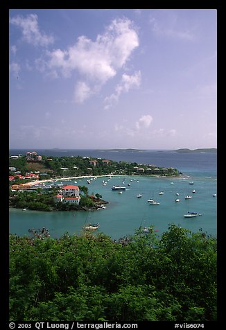 Cruz Bay harbor. Virgin Islands National Park (color)