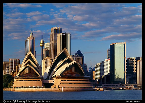 Opera House and high rise buildings. Australia (color)