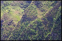 Ridges on pali. Oahu island, Hawaii, USA (color)