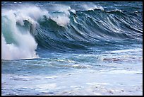 Blue wave. North shore, Kauai island, Hawaii, USA (color)