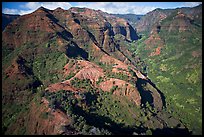 Aerial view of Waimea Canyon. Kauai island, Hawaii, USA