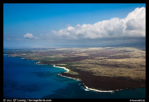 Aerial view of Kona Coast. Big Island, Hawaii, USA (color)