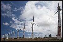 Old Kamoa wind farm, South Point. Big Island, Hawaii, USA ( color)