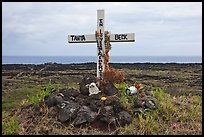 Roadside memorial. Maui, Hawaii, USA ( color)