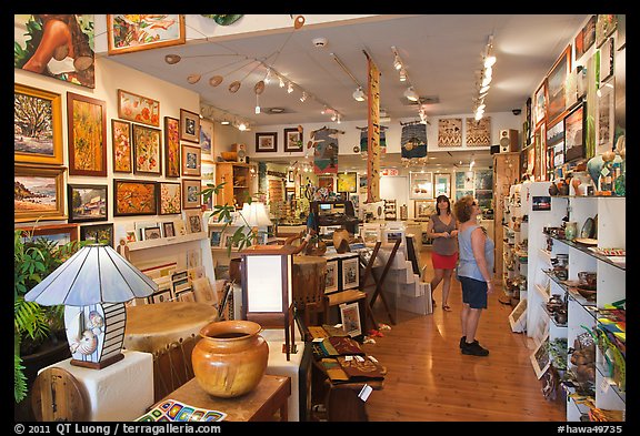 Art gallery. Lahaina, Maui, Hawaii, USA (color)