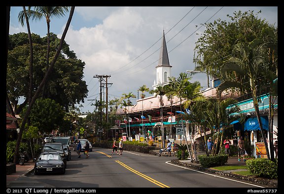 Street, Kailua-Kona. Hawaii, USA (color)